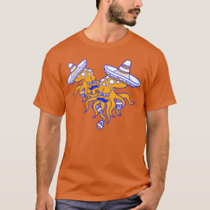2 Octopus meican culture hat music band team fun g T-Shirt