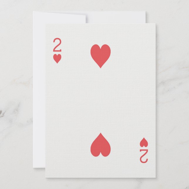 2 of Hearts Playing Card Gamer Wedding (Front)