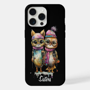2 Owlie Cats iPhone 15 Pro Max Case