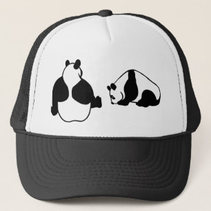 2 pandas trucker hat