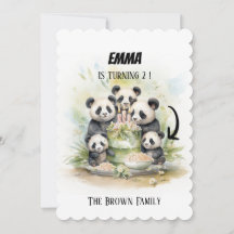 2 Parents 3 Kids - Watercolor Family Birthday