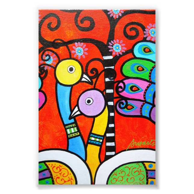 2 Peacocks Photo Print (Front)