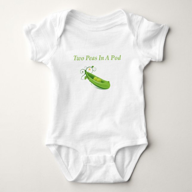 2 Peas in A Pod, Baby Creeper), for twins Baby Bodysuit (Front)