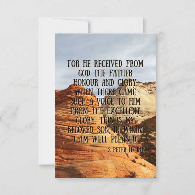 2 Peter 1:17 KJV Flat Greeting Card (Front)
