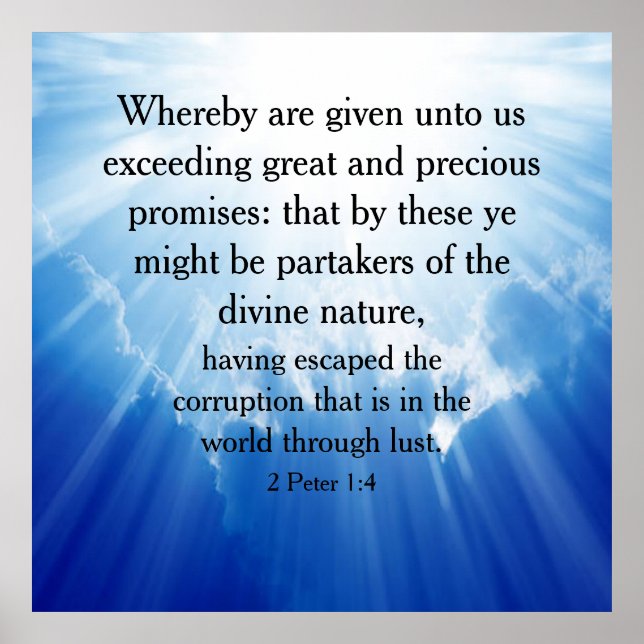2 Peter 1:4  Poster (Front)