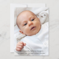 2 Photo Baby Birth Announcement