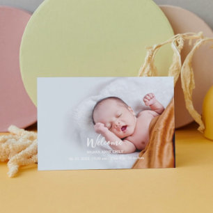 2 photo Birth Announcement card   New Baby annouce