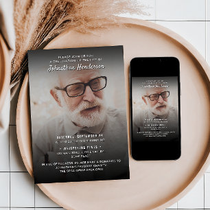 2-Photo Celebration of Life/Funeral/Memorial Invitation