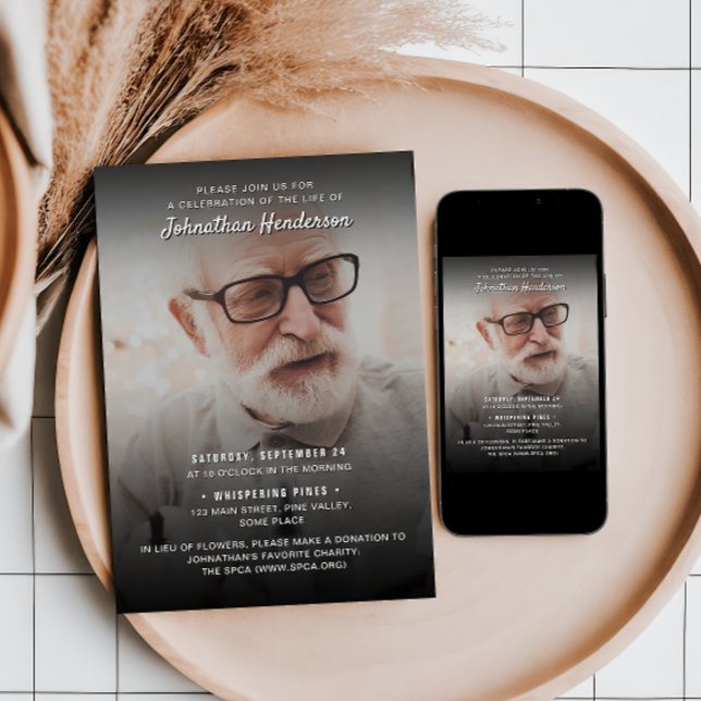 2-Photo Celebration of Life/Funeral/Memorial Invitation (Creator Uploaded)