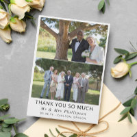 2 Photo Clean Font Later In Life Wedding Thank You