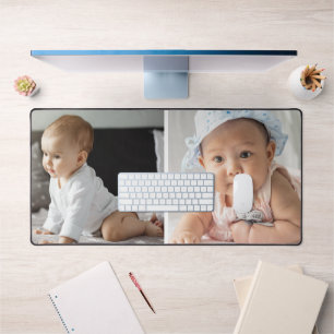 2 Photo Collage Custom Gift Desk Mat