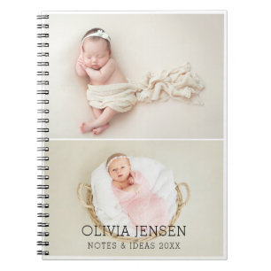 2 Photo Collage Custom Text Family is Everything Notebook