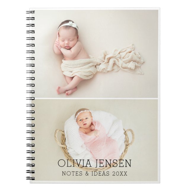 2 Photo Collage Custom Text Family is Everything  Notebook (Front)
