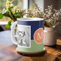 2 Photo Collage Monogram - Modern Colour Block