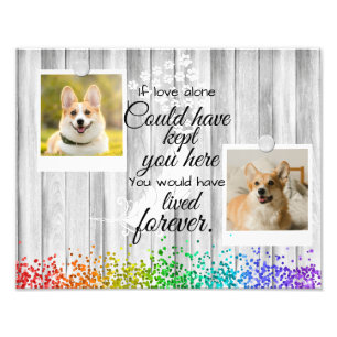 2 Photo Collage Pet Remembrance Photo Enlargement Print