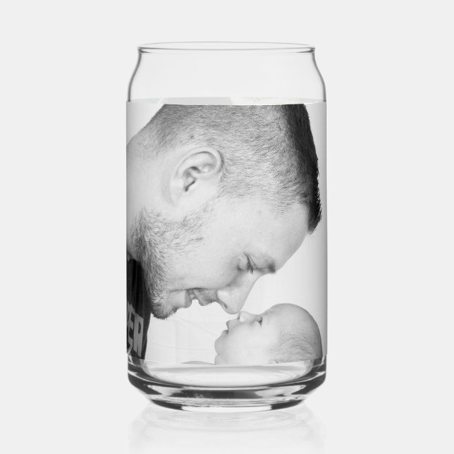 2 Photo Custom Double Sided  Can Glass (Front)