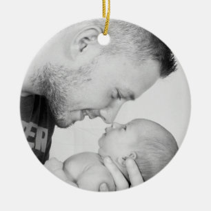2 Photo Custom Double Sided  Ceramic Tree Decoration