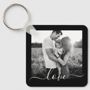 2 Photo Double Sided Template Love Text Metal Keyc Key Ring
