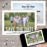 2 Photo Family Reunion Party Gathering BBQ Picnic Save The Date<br><div class="desc">Invite family members to save the date for a reunion picnic, bbq or party with this elegant modern minimalist 2 photo invitation. Pictures and all text are simple to customise. (IMAGE PLACEMENT TIP: An easy way to centre a photo exactly how you want is to crop it before uploading to...</div>