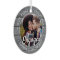 2 Photo First Christmas Engaged Grey Faux Wood