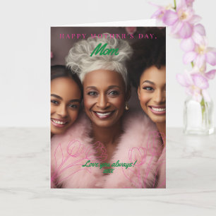2-Photo Floral Tulip Mother’s Day Card