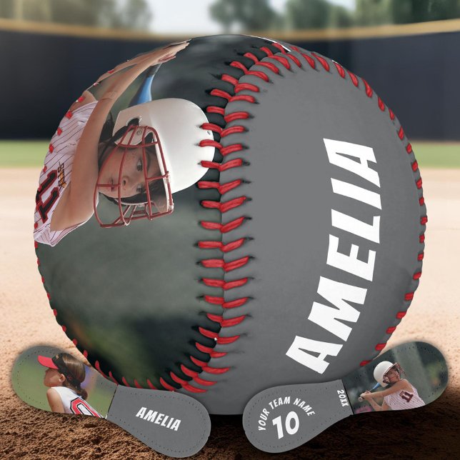 2 Photo Grey Player Number Team Name Softball (Creator Uploaded)