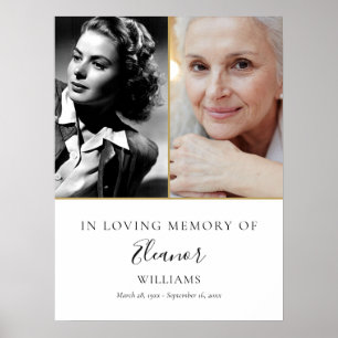 2 Photo Memorial Celebration Of Life Sign