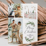 2 Photo Merry Christmas Elegant Winter Paris Scene Holiday Card<br><div class="desc">Share your warmest wishes with this personalised 2 photo Holiday card. Featuring a cosy winter scene with mistletoe & greenery, it’s the perfect way to showcase your favourite family memories. **Notes: Top Image - Horizontal Photo preferred & for Bottom Image - Vertical Photo Preferred (Use Crop tool to adjust Photo...</div>