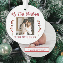 2 photo mum and baby First Christmas together