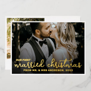 2 Photo Newlyweds 1st Married Christmas Script