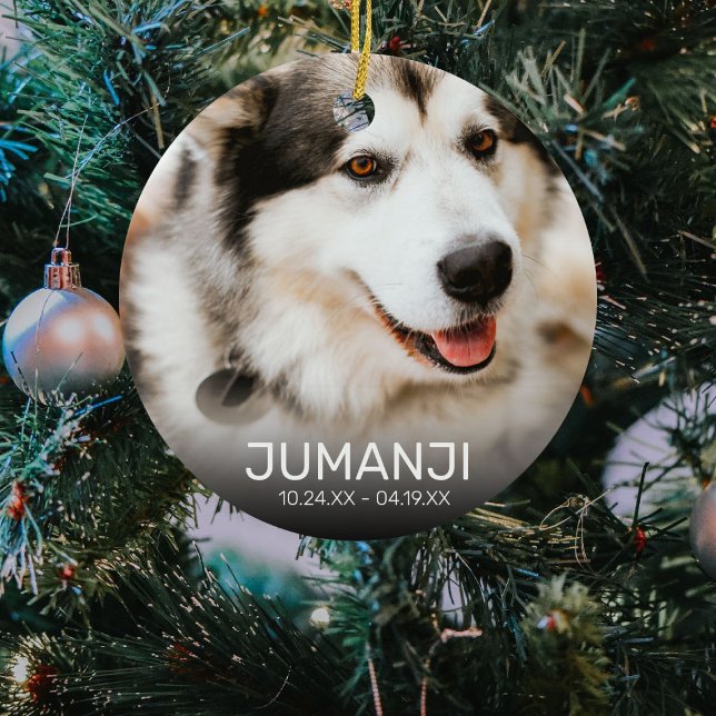2 Photo Pet Memorial | Christmas Keepsake Ceramic Tree Decoration (Creator Uploaded)