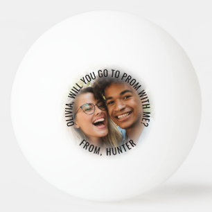 2 Photo Prom or HOCO Proposal Cute Promposal Idea Ping Pong Ball