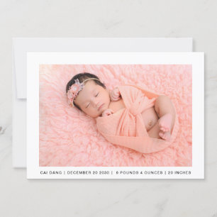 2 Photo Script Name Birth Announcement