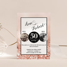 2 Photo Then and Now ANY YEAR Wedding Anniversary