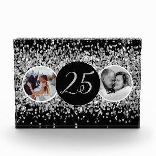 2 Photo Then and Now Silver Wedding Anniversary 