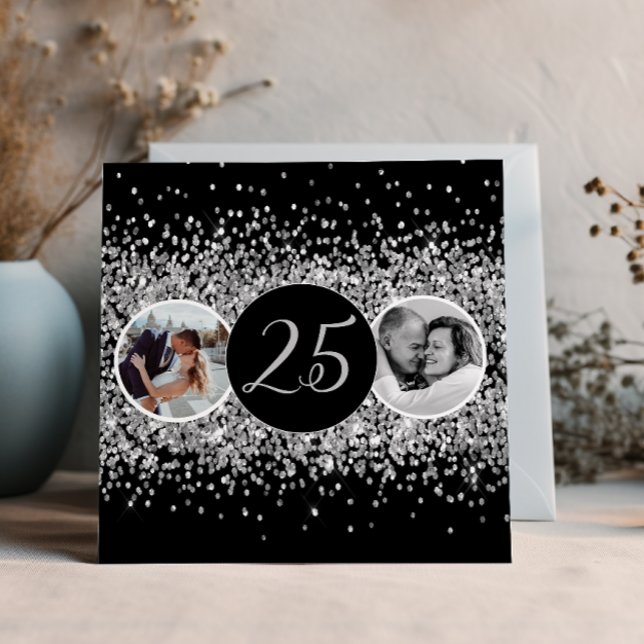 2 Photo Then and Now Wedding Anniversary Invitation (Creator Uploaded)