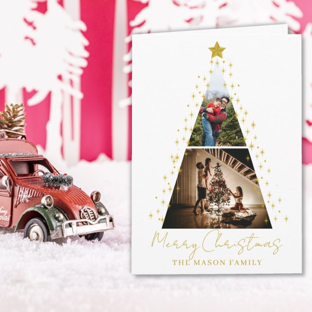 2 Photo Tree Shape Christmas Card (Creator Uploaded)