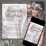 2 Photo Wedding Reception Only Elegant Elopement Invitation<br><div class="desc">Invite family and friends to a simply elegant wedding reception with this stylish modern 2 photo text overlay invitation. All wording is simple to personalize for any reception only celebration, including a post elopement party, vow renewal ceremony, sequel wedding, 1st anniversary, cocktail hour or dinner party. Customize it to include...</div>