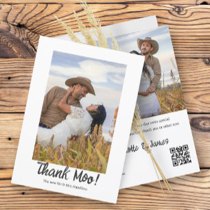 2 Photographs Personalised Thank Moo Wedding You Card