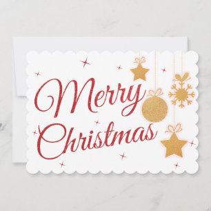 2 Photos Christmas Ornaments Greeting Card
