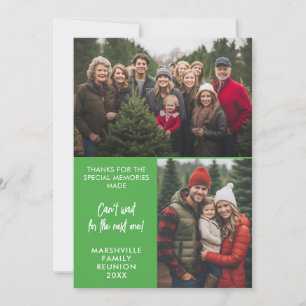 2 Photos - Family Reunion Memories Holiday Card