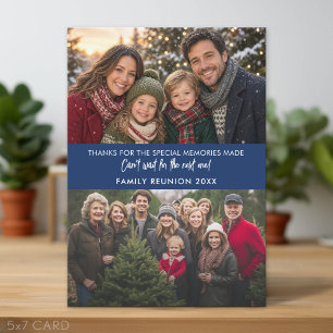 2 Photos - Family Reunion Memories Holiday Card