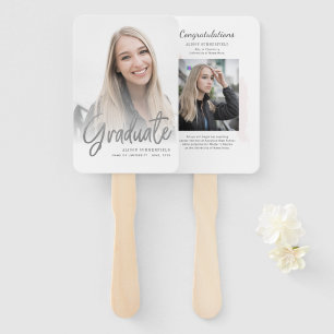 2 Photos Graduation Script Grad 2025 Hand Fan