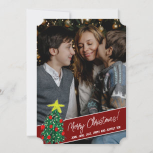 2 photos Merry Christmas Holiday Card