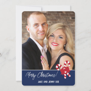 2 photos Merry Christmas Holiday Card
