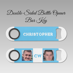 2 photos name initials white light blue
