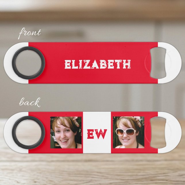 2 photos name initials white red (Creator Uploaded)