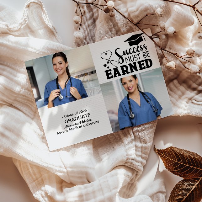 2 Photos Nursing College Graduate  Announcement (Creator Uploaded)