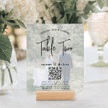 2 Photos & QR Codes Wedding Website Table Number<br><div class="desc">Welcome guests to your wedding reception with chic modern custom photo & QR Code table number cards. Pictures and wording are simple to personalise, and can be different or the same on front and back. If preferred, change "capture the love" to "honeymoon fund, " "a special thanks, " "menu, "...</div>