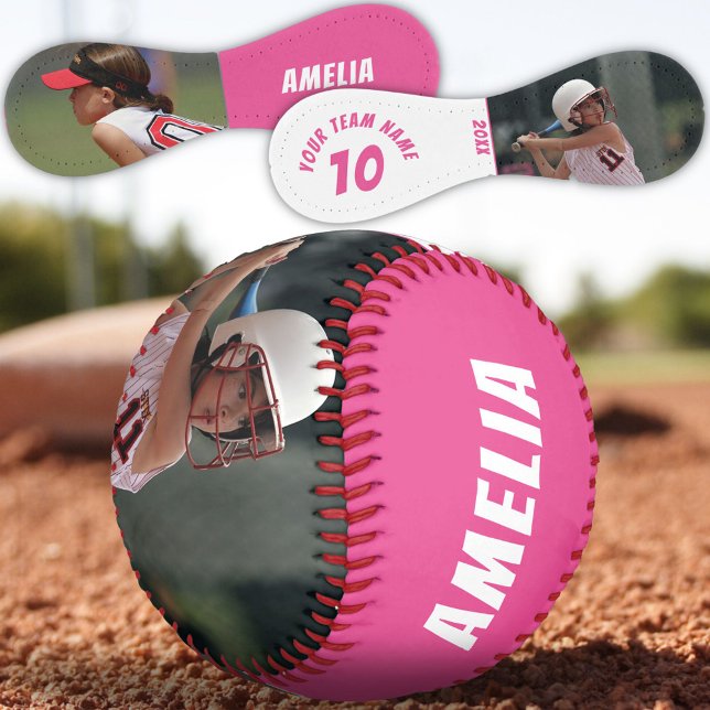 2 Photos Softball Pink Player Number Team Name (Creator Uploaded)